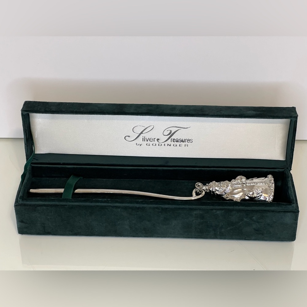 Candle Snuffer Silver Treasures By Godinger Santa In Velvet Box 8 Inch